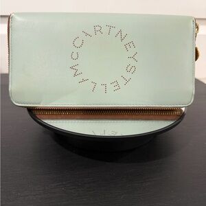 Stella McCartney Light Green Zip Wallet
